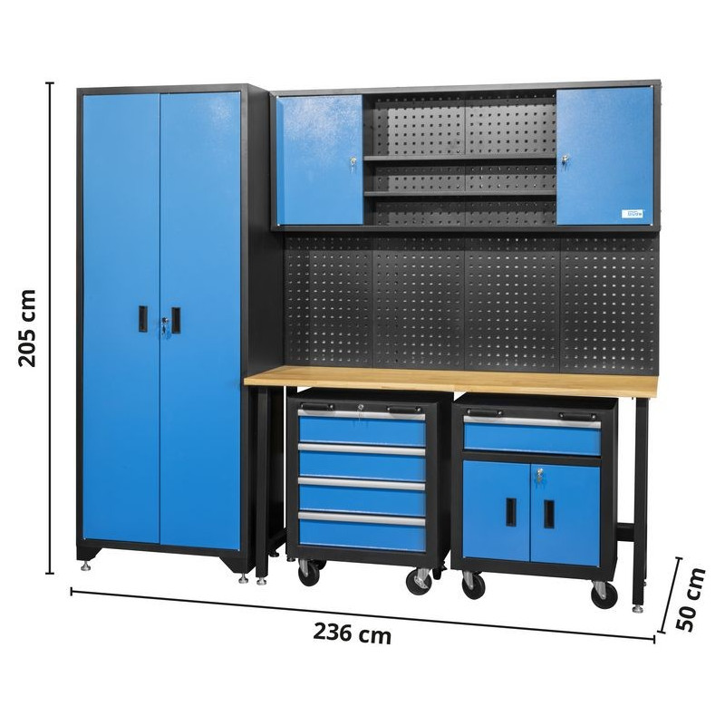 Meble warsztatowe GWS, zestaw 6-częściowy