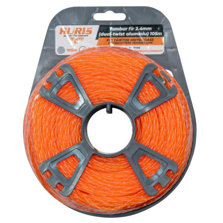 Aluminiowy kabel koszący 2,4 mm x 105 m, podwójna spirala