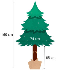 Choinka Sosna ze śniegiem na pniu 160 cm