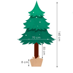 Choinka Świerk ze śniegiem na zawieszce 160 cm