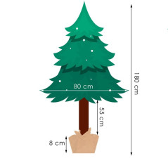 Choinka Świerk ze śniegiem na zawieszce 180 cm