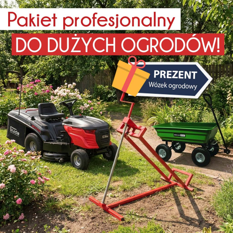 Zestaw Traktor kosiarka GAR 960 T + Kosiarka i podnośnik do czyszczenia ATV RTH400 + Wózek ogrodowy GGW 250
