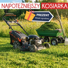 Zestaw kosiarka wysokiego koła 510-196 + wózek ogrodowy GGW 250